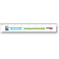 .060 Clear Plastic Rulers, InkJet Full Color + white. Round corners